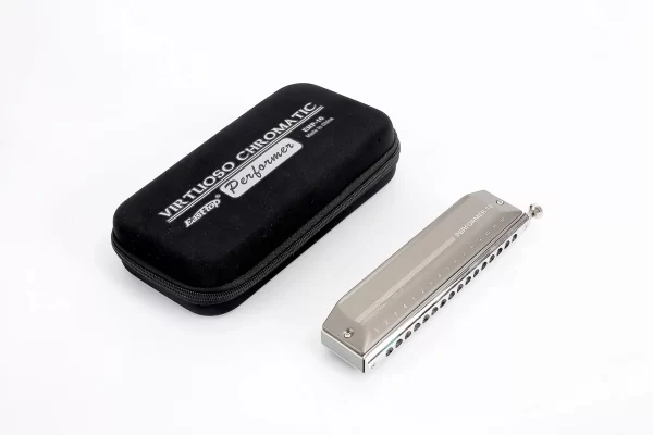 East top new chromatic aluminum comb harmonica,EMP-16,16hole 64tone mouth organ,new style,professional harmonica for player,gift - Image 4