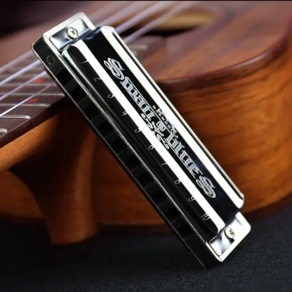 Swan 10 Hole C Harmonica Mouth Organ Blues Harp Phosphor Bronze Case Diatonic Beginner Harmonica Kit for Kids - Image 5