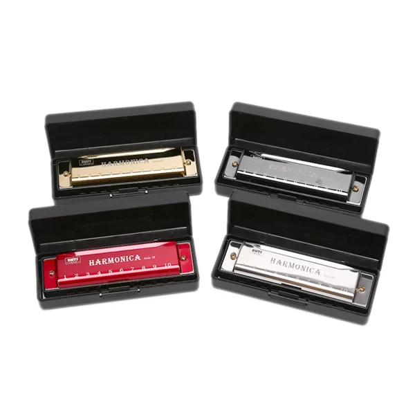 Harmonica Key of C 10 Hole Diatonic Harmonica C with Case for Beginner Students Kids Gift with Case - Image 4