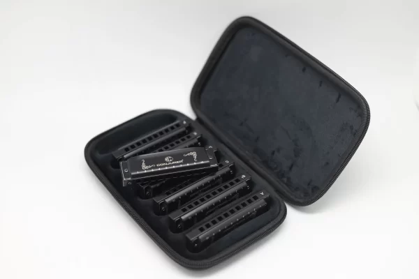 Conjurer 10 hole blues harmonica set of 7 keys with case for beginner professional adults - Image 2