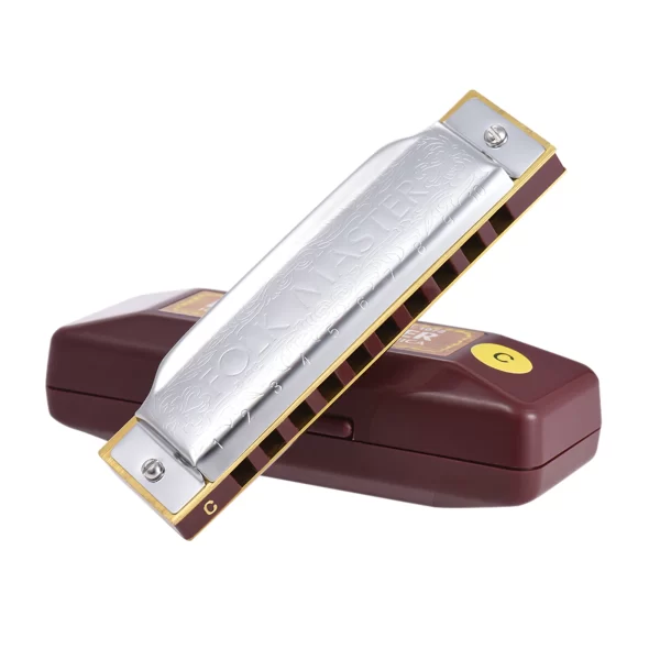 Suzuki 1072-F Folkmaster Standard 10-Hole Diatonic Harmonica Key of F 20 Tone for Beginner Student - Image 5