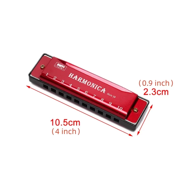 Harmonica Key of C 10 Hole Diatonic Harmonica C with Case for Beginner Students Kids Gift with Case - Image 6
