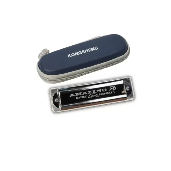 KONGSHENG New Amazing 20 10-Hole Diatonic Harmonica White and Black Comb - Image 6