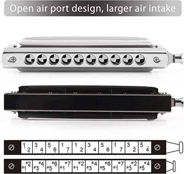 SWAN 1040 Chromatic Harmonica Key of C Professional Musical Instrument - Image 5