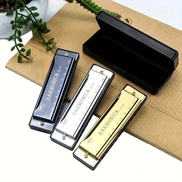 10-Hole Blues Harmonica C Key Professional Diatonic Harmonica for Adults Beginners Rich Sound for Blues Folk Rock Country JXB - Image 4