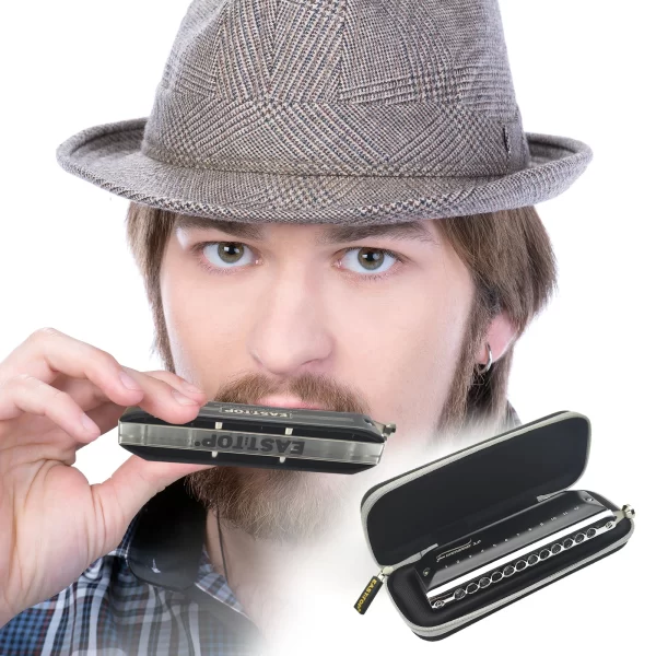 Chromatic Harmonica Forerunner 2.0,12 Hole 48 Tone Mouth Organ Harmonica without Valve,Harmonica C for Player, Beginner,Adults - Image 6