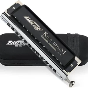 East top King Dream Chromatic Harmonica Key of C,12 Holes 48 Tones Professional Mouth Organ Harmonica for Adults, Professionals