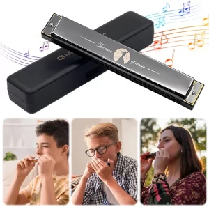 24 Holes Portable Harmonica Professional Standard Harmonica Lightweight Harmonica Musical Instrument Toy for Motivational Gifts