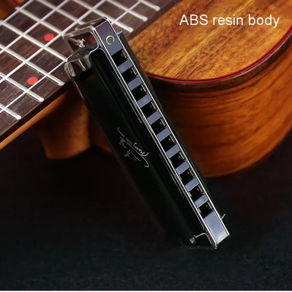 Swan 10 Hole C Harmonica Mouth Organ Blues Harp Phosphor Bronze Case Diatonic Beginner Harmonica Kit for Kids - Image 2