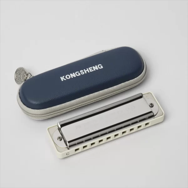 KONGSHENG New Amazing 20 10-Hole Diatonic Harmonica White and Black Comb - Image 2