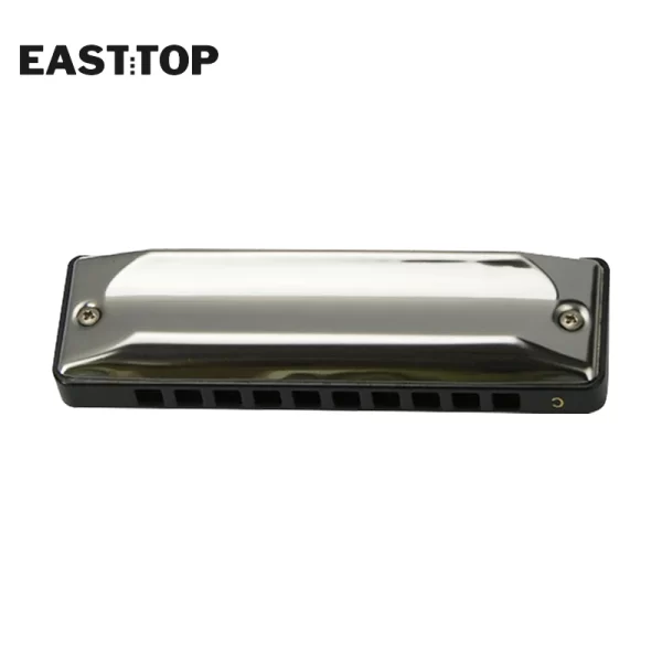 EASTTOP T002 10 Holes 20 Tones Blues Harmonica Key of C Stainless Steel Harp Diatonic Harmonica for Adults Kids Players - Image 2