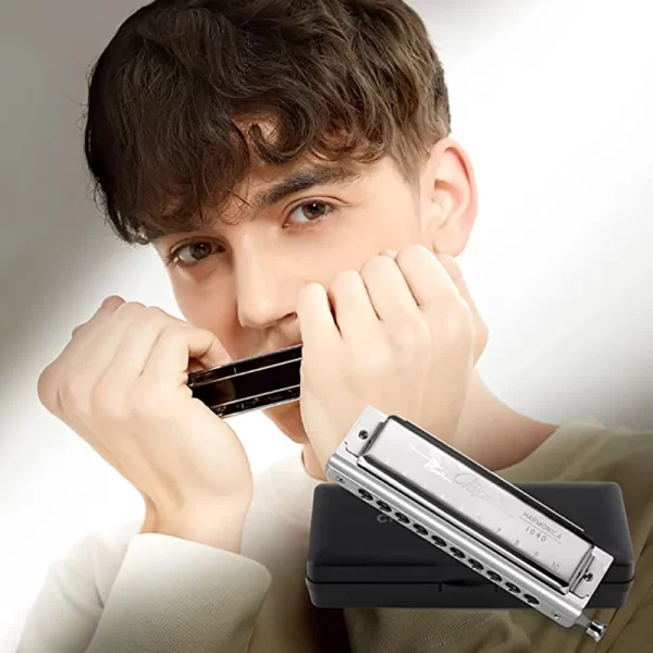 SWAN 1040 Chromatic Harmonica Key of C Professional Musical Instrument - Image 6