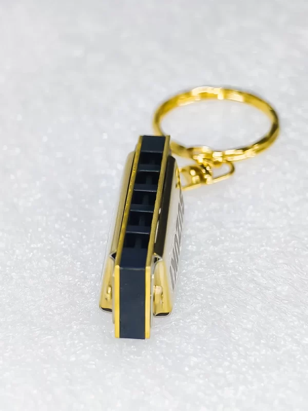 Suzuki Harmonica Mini 5 Holes 10 Tone Harmonica Keychain Key of C Golden Woodwind Instruments Gift - Image 2