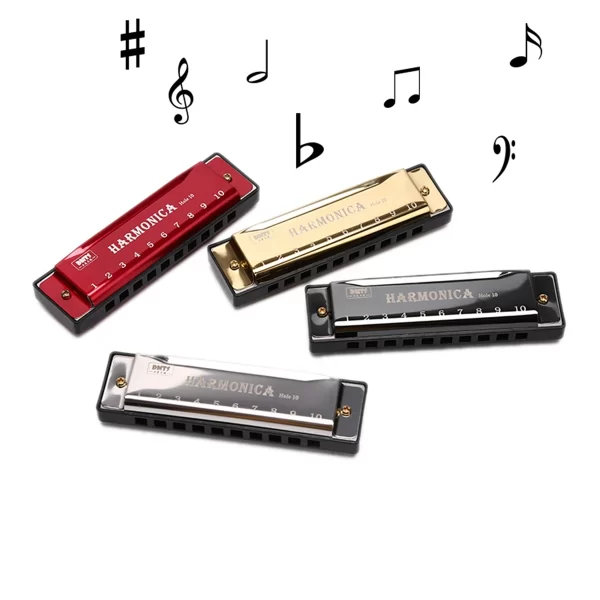 Harmonica Key of C 10 Hole Diatonic Harmonica C with Case for Beginner Students Kids Gift with Case - Image 5