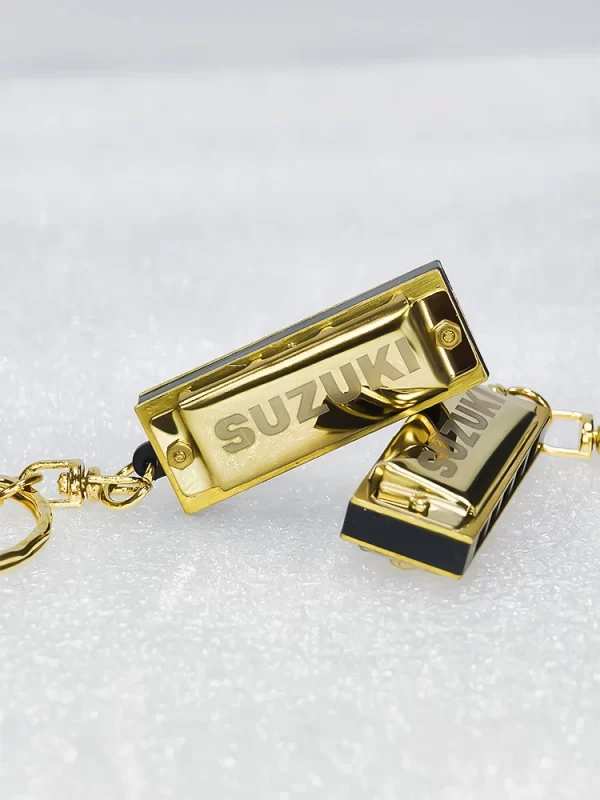 Suzuki Harmonica Mini 5 Holes 10 Tone Harmonica Keychain Key of C Golden Woodwind Instruments Gift - Image 6