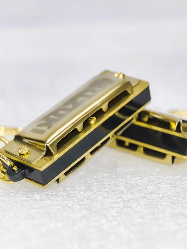 Suzuki Harmonica Mini 5 Holes 10 Tone Harmonica Keychain Key of C Golden Woodwind Instruments Gift - Image 4