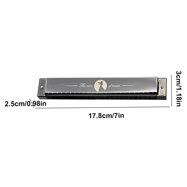 24 Holes Portable Harmonica Professional Standard Harmonica Lightweight Harmonica Musical Instrument Toy for Motivational Gifts - Image 5