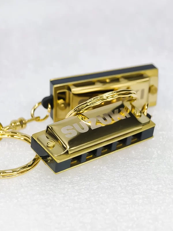 Suzuki Harmonica Mini 5 Holes 10 Tone Harmonica Keychain Key of C Golden Woodwind Instruments Gift - Image 5