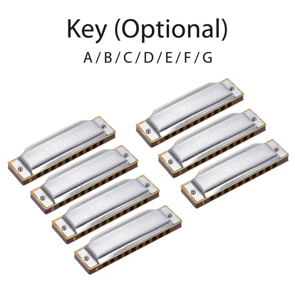 Suzuki 1072-F Folkmaster Standard 10-Hole Diatonic Harmonica Key of F 20 Tone for Beginner Student - Image 6