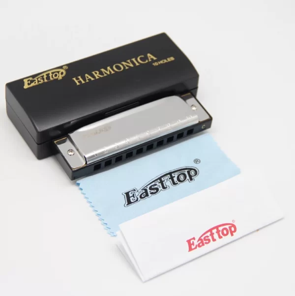 EASTTOP Harmonica for Beginners Key of C 10 Holes Harp Diatonic Blues Harmonica - Image 2