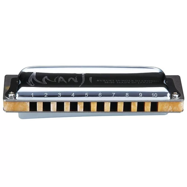 Suzuki 10 Holes Diatonic Harmonica Blues Harp Professionals Armonica M-20 ManJi Ultimate Standard Model Mouth Organ Low Key C F - Image 2