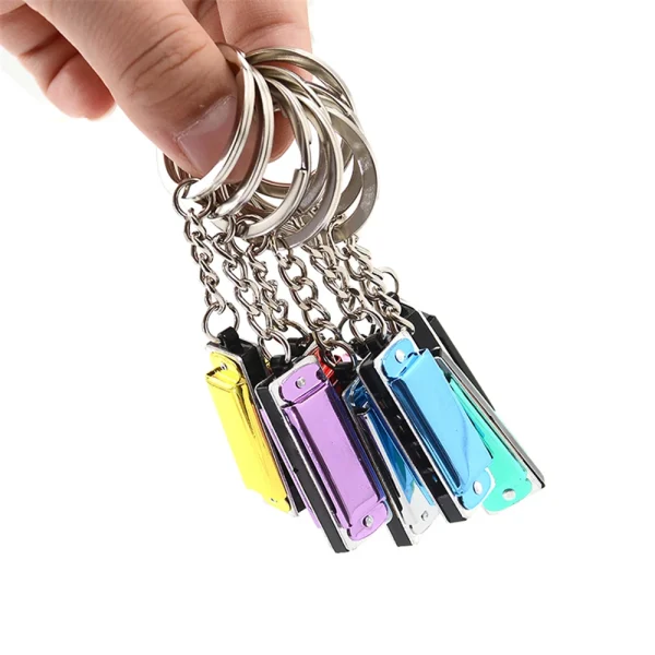 Mini Gifts for Kids Musical Instruments Shaped Bag Pendant Harmonic Keyring Keys Holder Hanging Pedants Harmonica Keychain - Image 6