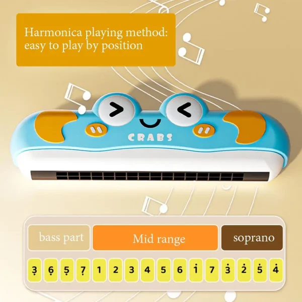 Children's Mini Harmonica Music Toys Infant Early Education Cognitive Musical Instruments Double Row 16 Holes For Children O8r6 - Image 2