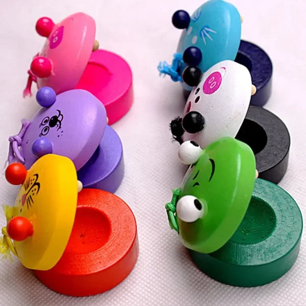 Lovely Cartoon Children Kid Noise Maker Gift Musical Instrument Percussion Instrument Education Toy Castanet - Image 2