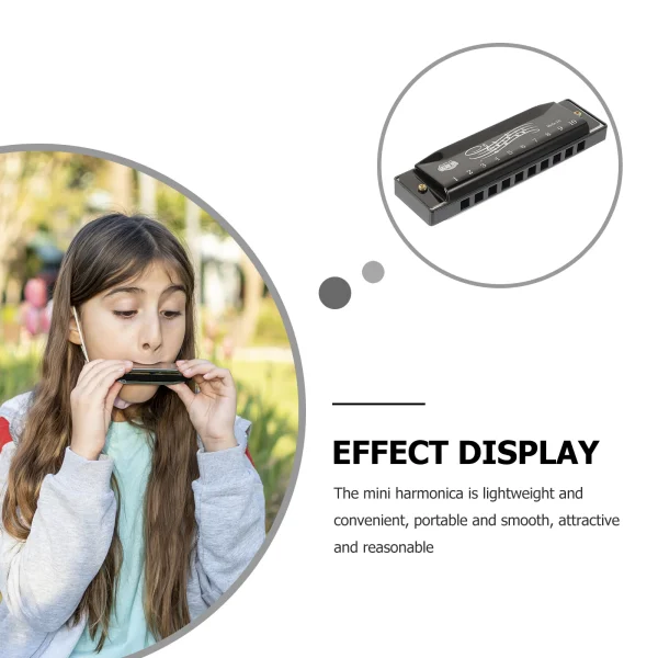 10 Holes 20 Tones Harmonica Portable Mini Beginner for Kids Small Harmonicas Adults - Image 4