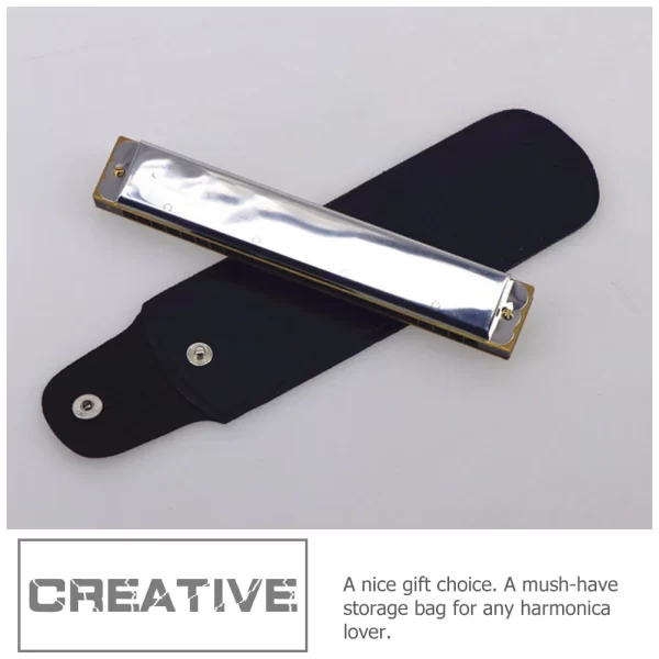 4 pcs harmonica bag portable imitation cover storage box for beginner pouch