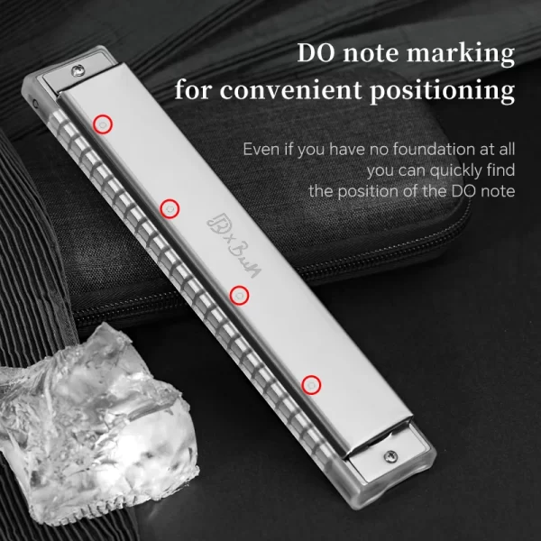 jdr polyphonic harmonica 24 holes professional tremolo mouth organ t2406s harmonica for adults, professionals and students