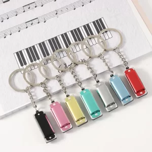 woodwind instruments musical instruments shaped bag pendant harmonic keyring hanging pedants harmonica keychain keys holder