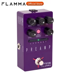 flamma fs06 preamp pedal digital guitar effects pedal with 7 preamp models preset save slot built in cabinet simulation