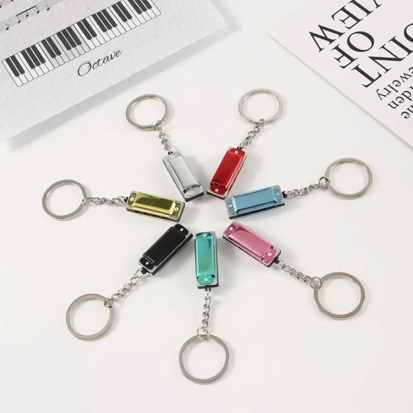 woodwind instruments musical instruments shaped bag pendant harmonic keyring hanging pedants harmonica keychain keys holder