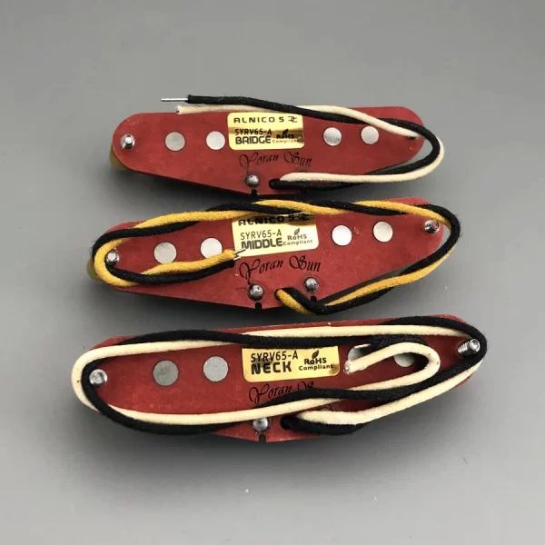 yoran sun vintage 65 guitar pickups sss single coil handwound alnico 5 magnets 42 plain enamell wires middle pickup reverse top