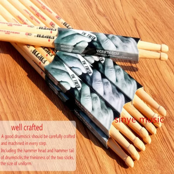 original professional drumsticks 5a american hickory 5b drum sticks 7a musical instruments drum sticks one pair