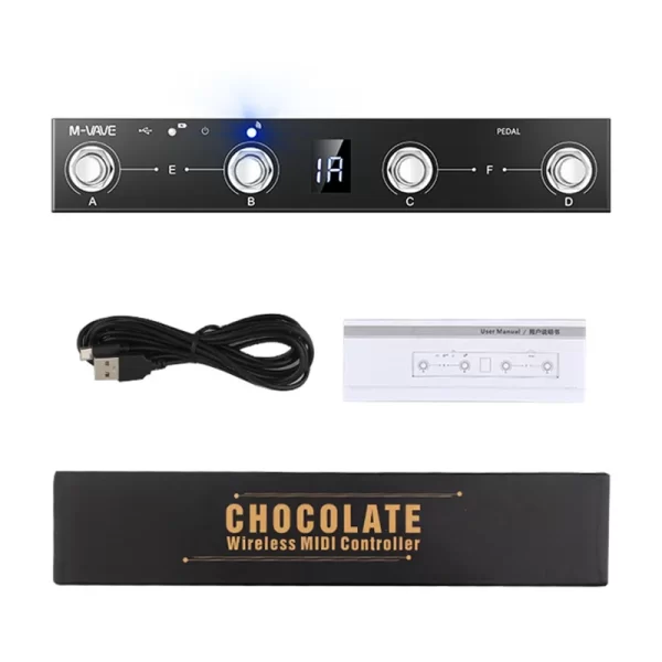 m vave chocolate programmable bt midi controller 4 footswitch supports usb midi suit for bias fx 2/ zoom ms 50g /zoom g1xon