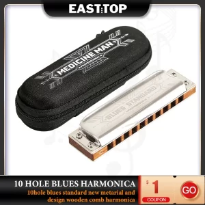 easttop pro10 harmonica music instruments key of c 10 holes chromatic instrumentos musicales chromatic competitive