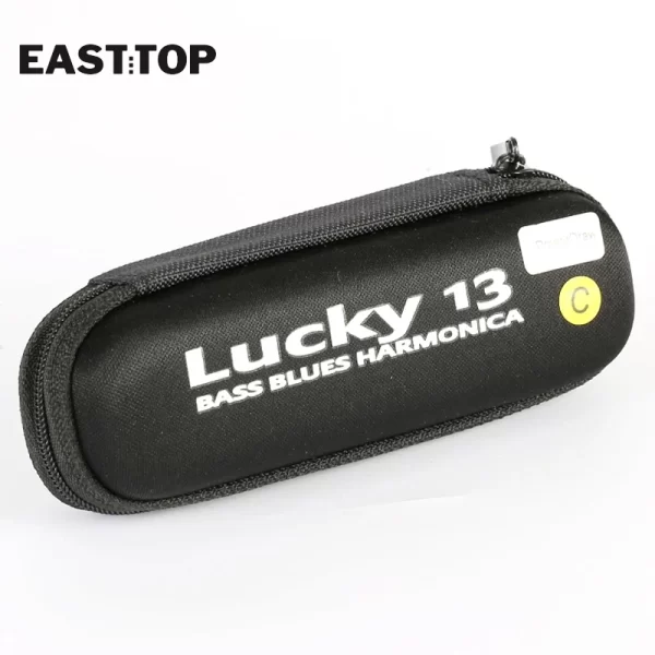 easttop lucky 13 holes powerdraw harmonica professional musical instruments with case for adults student professional players