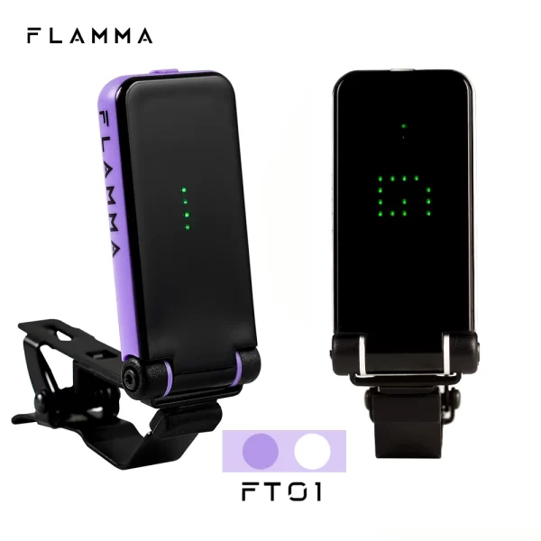 flamma ft01 clip on tuner for electric acoustic guitar bass ukeleles all instruments christmas gift