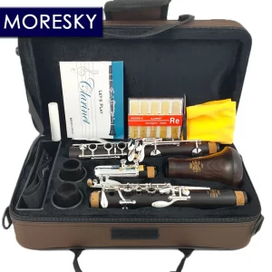 moresky clarinet bb wood ebony silver plated 17 keys grenadilla sib klarnet m601
