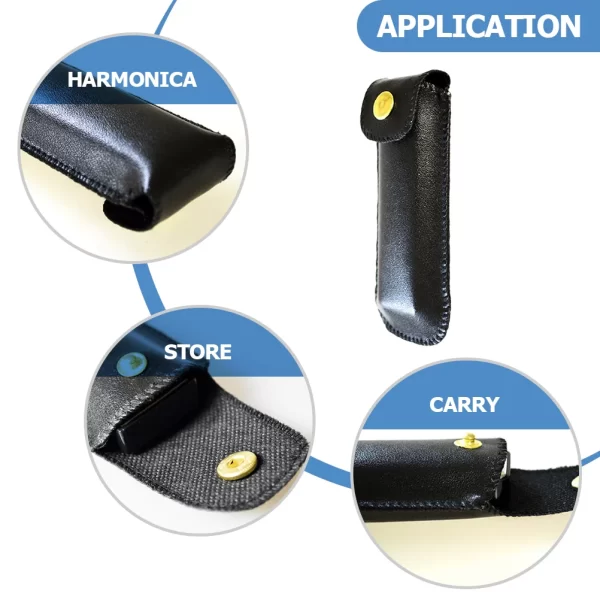 4 pcs harmonica bag compact portable harmonica bag shockproof travel case for harmonica musical instruments storage pouch