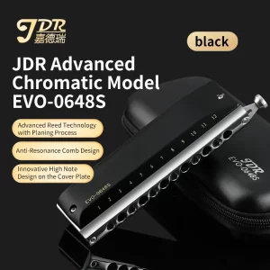 jdr chromatic harmonica key of c,12 holes 48 tones professional mouth organ harmonica for adults, professionals and students
