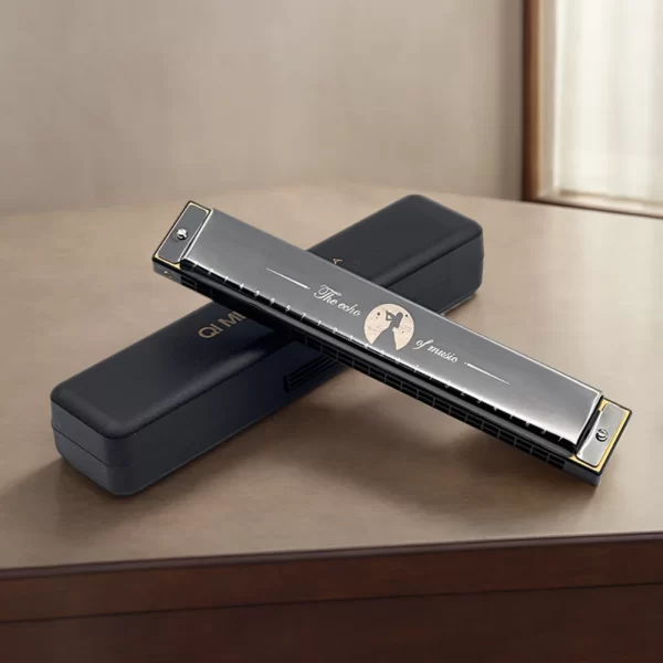 24 holes portable harmonica c key compact mouth organ professional lightweight harmonica musical instrument party favors