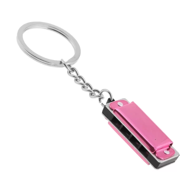 special mini harmonica 8 tone 4 holes harmonica keychain key, 1.38x0.47in, musical instruments gifts for chirdren