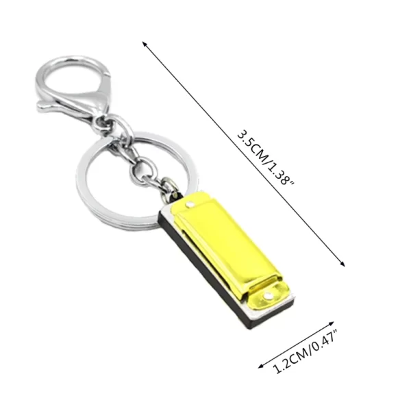 special mini harmonica 8 tone 4 holes harmonica keychain key, 1.38x0.47in, musical instruments gifts for chirdren