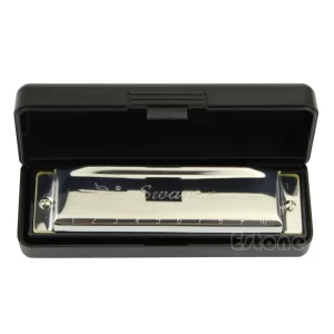 1pc silver harmonica 10 hole key of c for blues rock folk harmonicas new