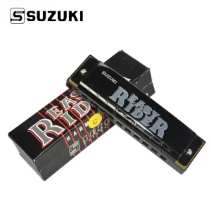 suzuki ezr 20 easy rider 10 hole diatonic blues harmonica/ folk master standard blues harp (key of c a g) new