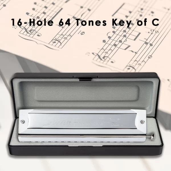 naomi swan 16 hole 64 tone chromatic harmonica c tone harmonica sw1664 model for children beginner musical beginner education