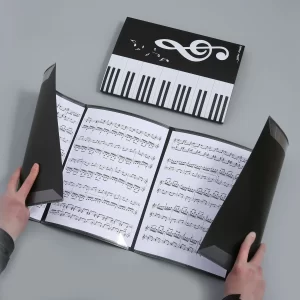 1pc waterproof 6 page performance piano sheet music clip a4 three fold six page expanded piano replay folder sheet music folder
